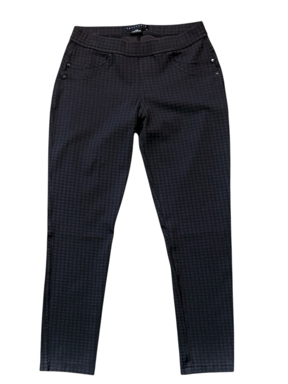 Sanctuary Black Cropped Brown & Black Checkered Pants